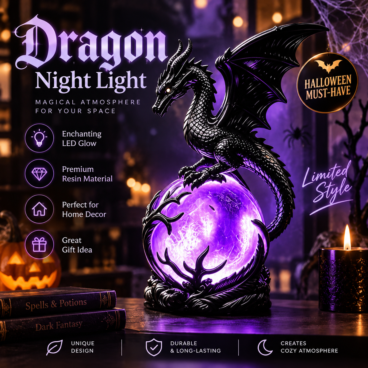 Dragon Night Lamp By Loevry